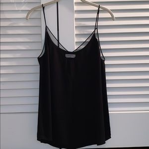 Aritzia Babaton Black Silk Tank Top